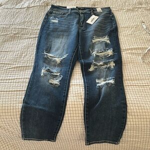 Womens Judy blue distressed boyfriend jeans